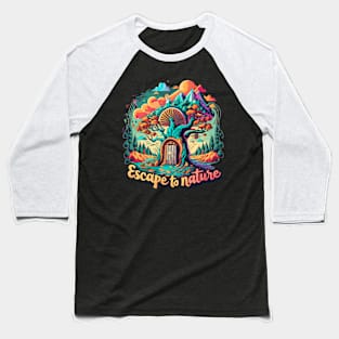 'Escape to Nature' design Baseball T-Shirt